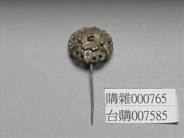 銀銅合金花卉簪