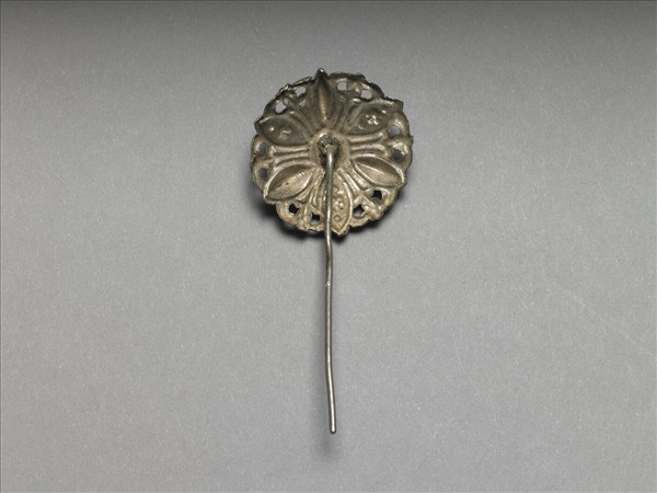 銀銅合金花卉簪