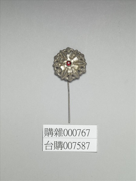 銀銅合金花卉簪