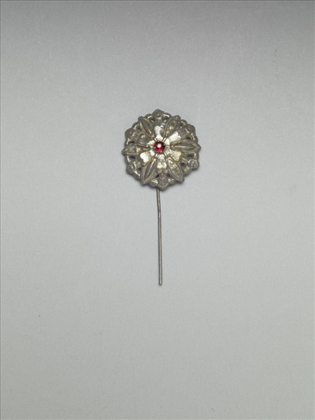 銀銅合金花卉簪