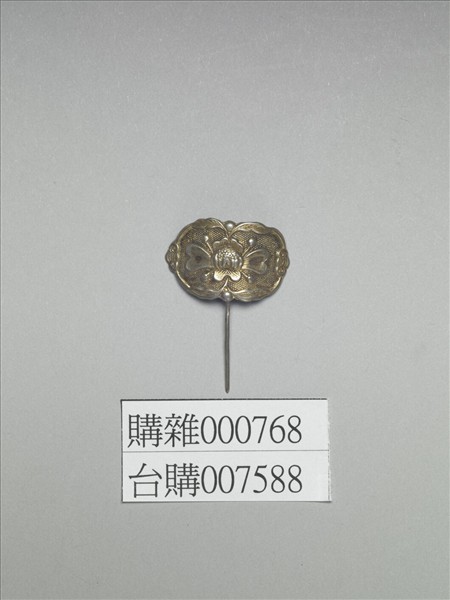 銀銅合金花卉簪