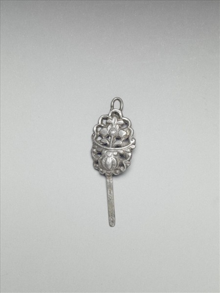 銀銅合金花籃簪