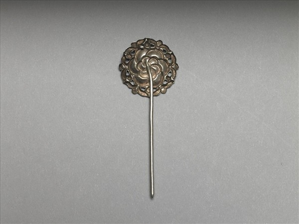 銀銅合金花卉簪
