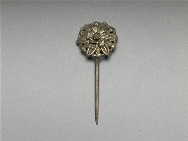 銀銅合金花卉簪