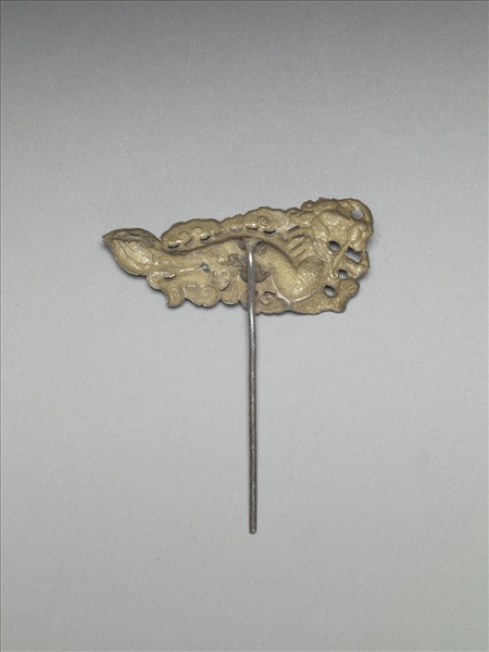 銀銅合金雲龍簪