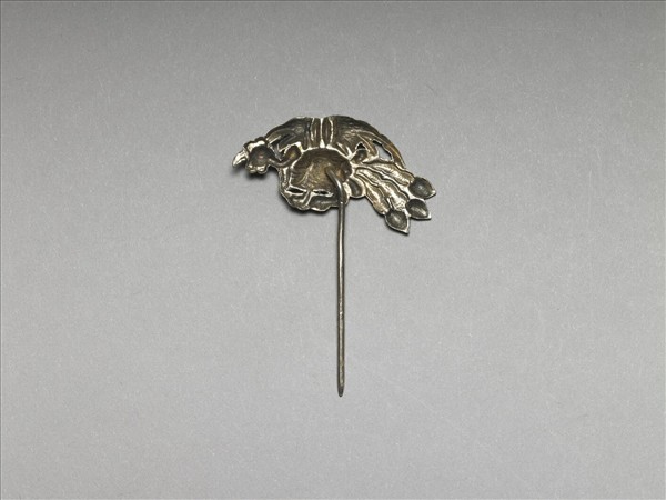 銀銅合金鳳鳥簪