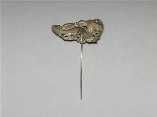 銀銅合金雲龍簪