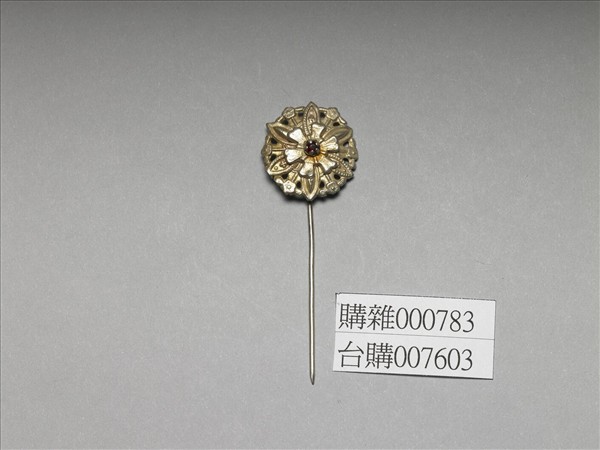 銀銅合金花卉簪