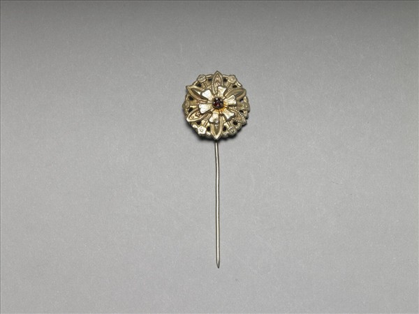 銀銅合金花卉簪