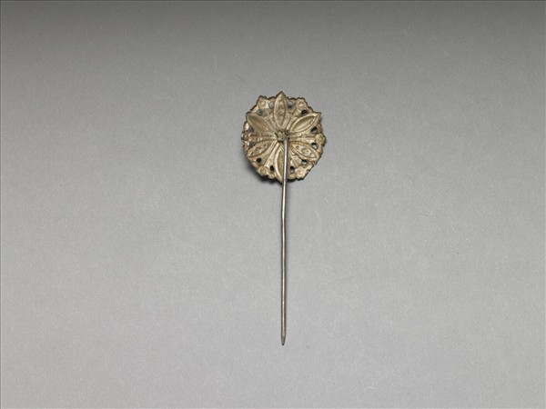 銀銅合金花卉簪