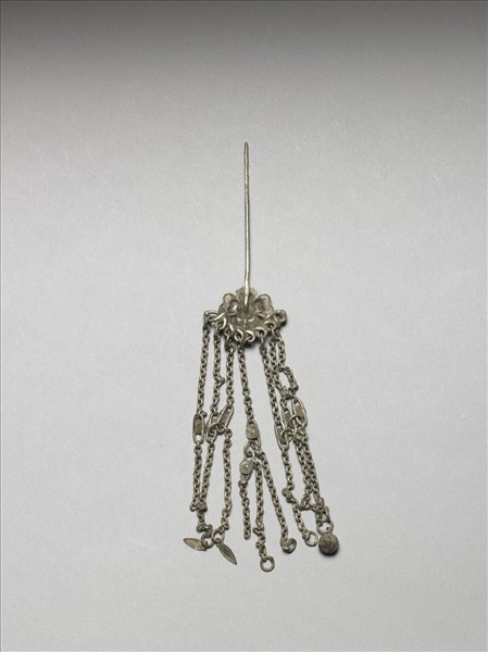 銀銅合金花卉步搖