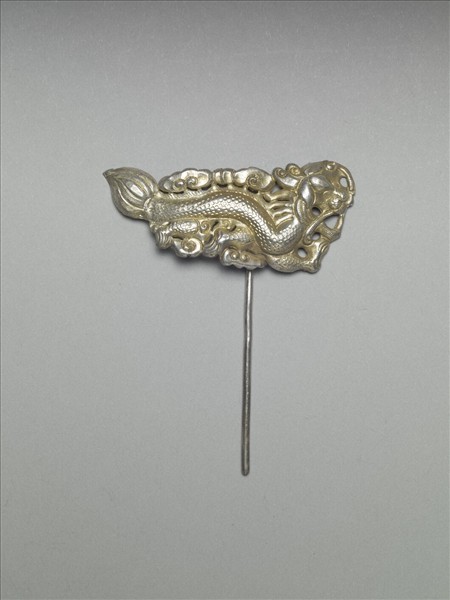 銀銅合金雲龍簪