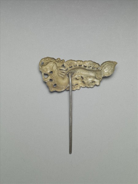 銀銅合金雲龍簪