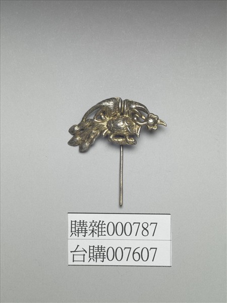 銀銅合金鳳鳥簪