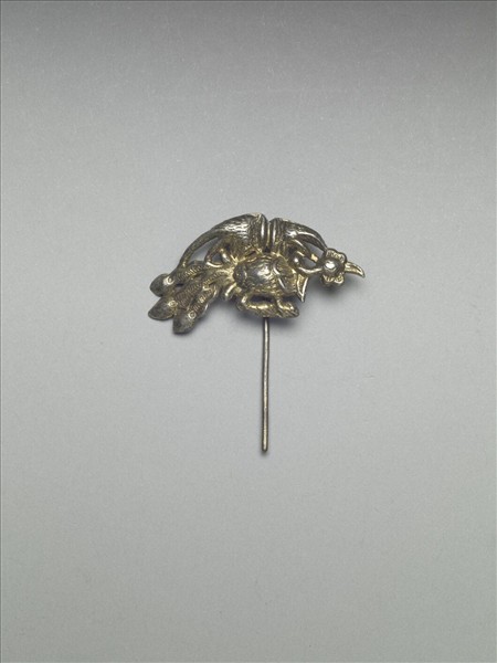 銀銅合金鳳鳥簪