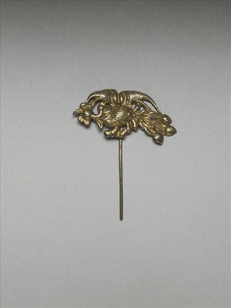 銀銅合金鳳鳥簪