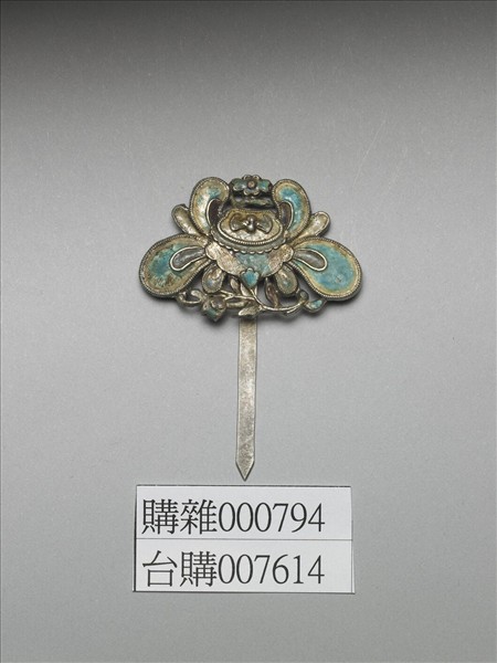 銀銅合金花卉簪