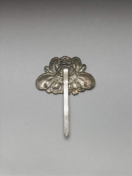 銀銅合金花卉簪