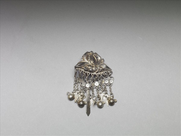 銀銅合金番蓮步搖