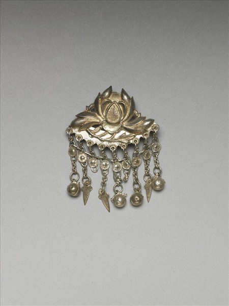 銀銅合金番蓮步搖