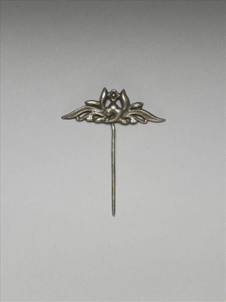 銀銅合金花卉簪