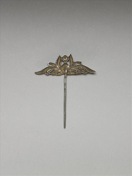 銀銅合金花卉簪