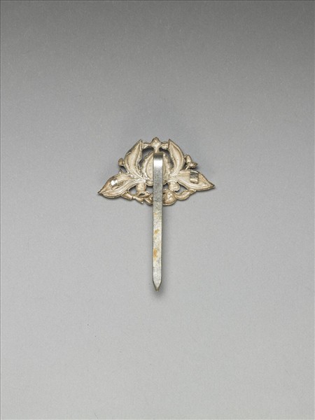 銀銅合金番蓮簪