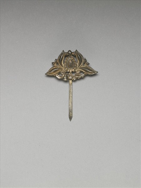 銀銅合金番蓮簪