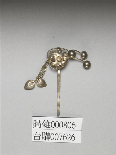 銀銅合金花卉步搖