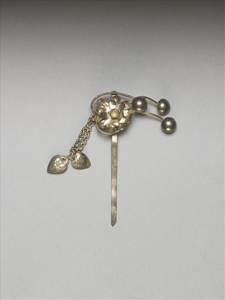 銀銅合金花卉步搖