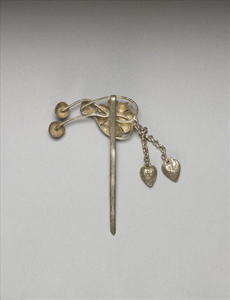 銀銅合金花卉步搖