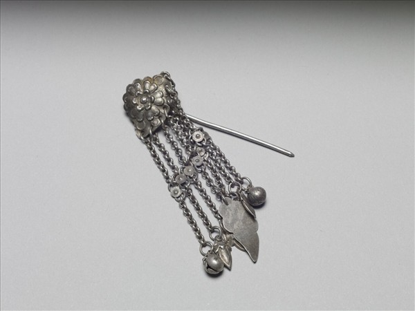 銀銅合金花卉步搖