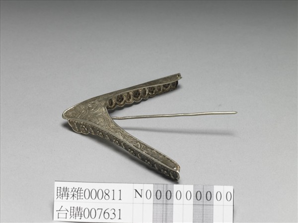 銀銅合金箭形簪