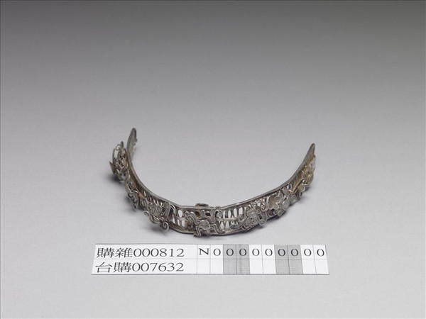 銀銅合金弦月式簪首