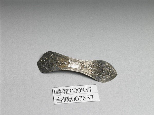 銀銅合金八仙圖扁簪