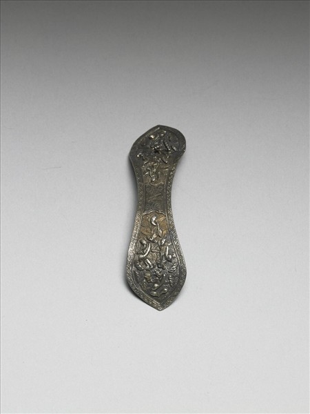 銀銅合金八仙圖扁簪