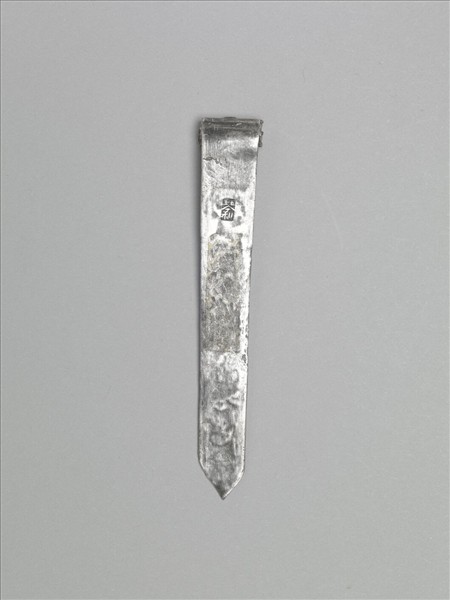 銀銅合金花葉簪