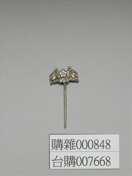 銀銅合金花卉簪