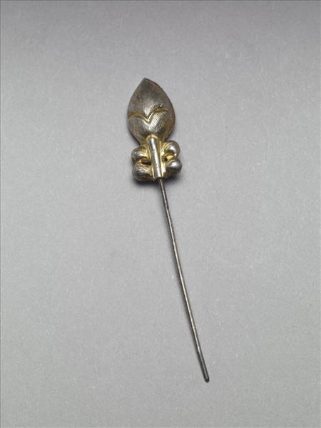 銀銅合金花苞簪