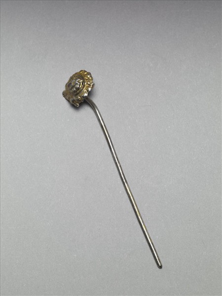 銀銅合金花卉簪