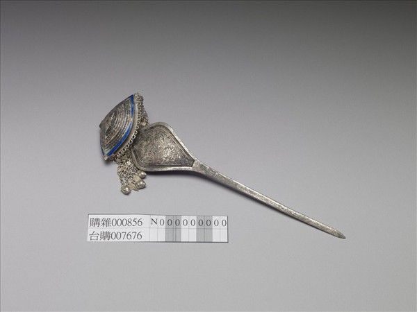 銀銅合金內填琺瑯步搖