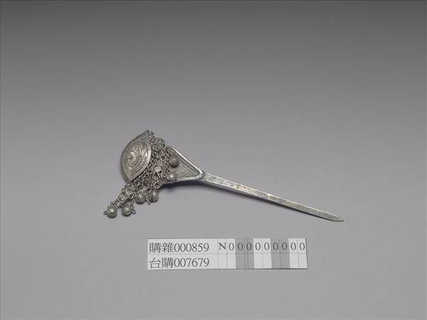 銀銅合金內填琺瑯步搖