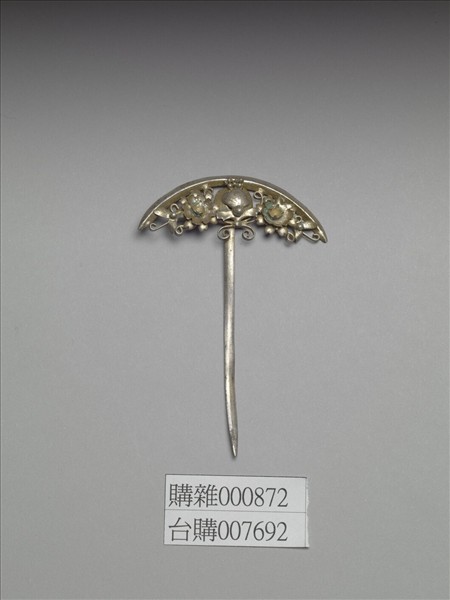 銀銅合金花卉簪