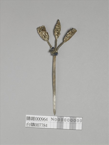 銀銅合金鏤空簪