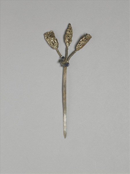 銀銅合金鏤空簪