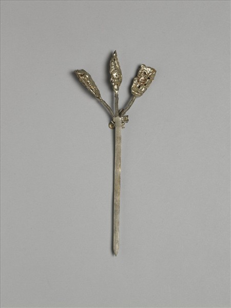 銀銅合金鏤空簪