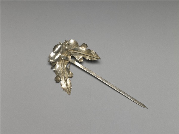 銀銅合金花卉簪