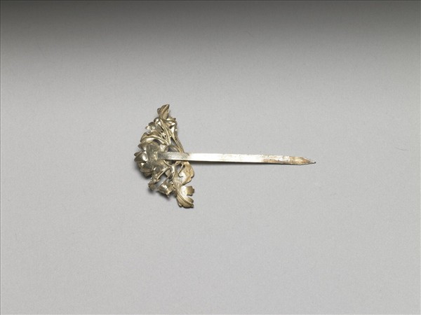 銀銅合金花卉簪