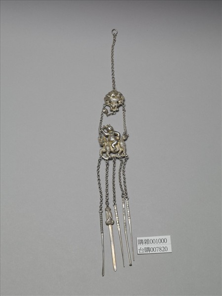 銀銅合金麒麟送子三事兒