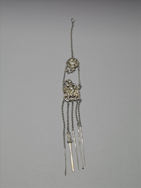 銀銅合金麒麟送子三事兒